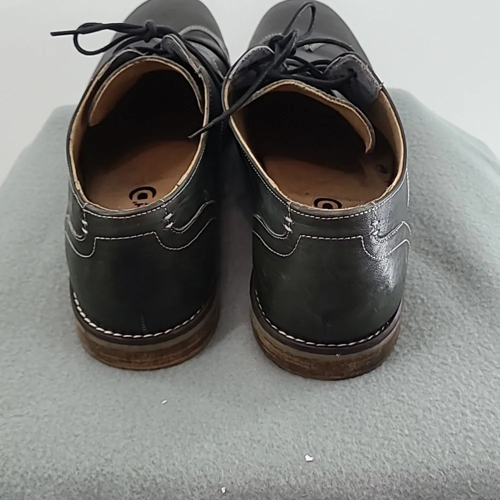 NUNN BUSH Men's Gray Oxford Shoes Leather Wingtip‎ - Size 11.5M